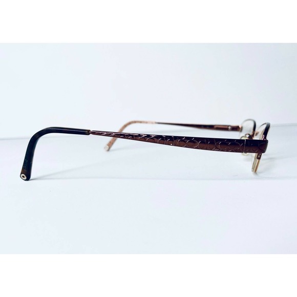 Coach Brown Metal Rectangular Frame Glasses - Picture 4 of 10